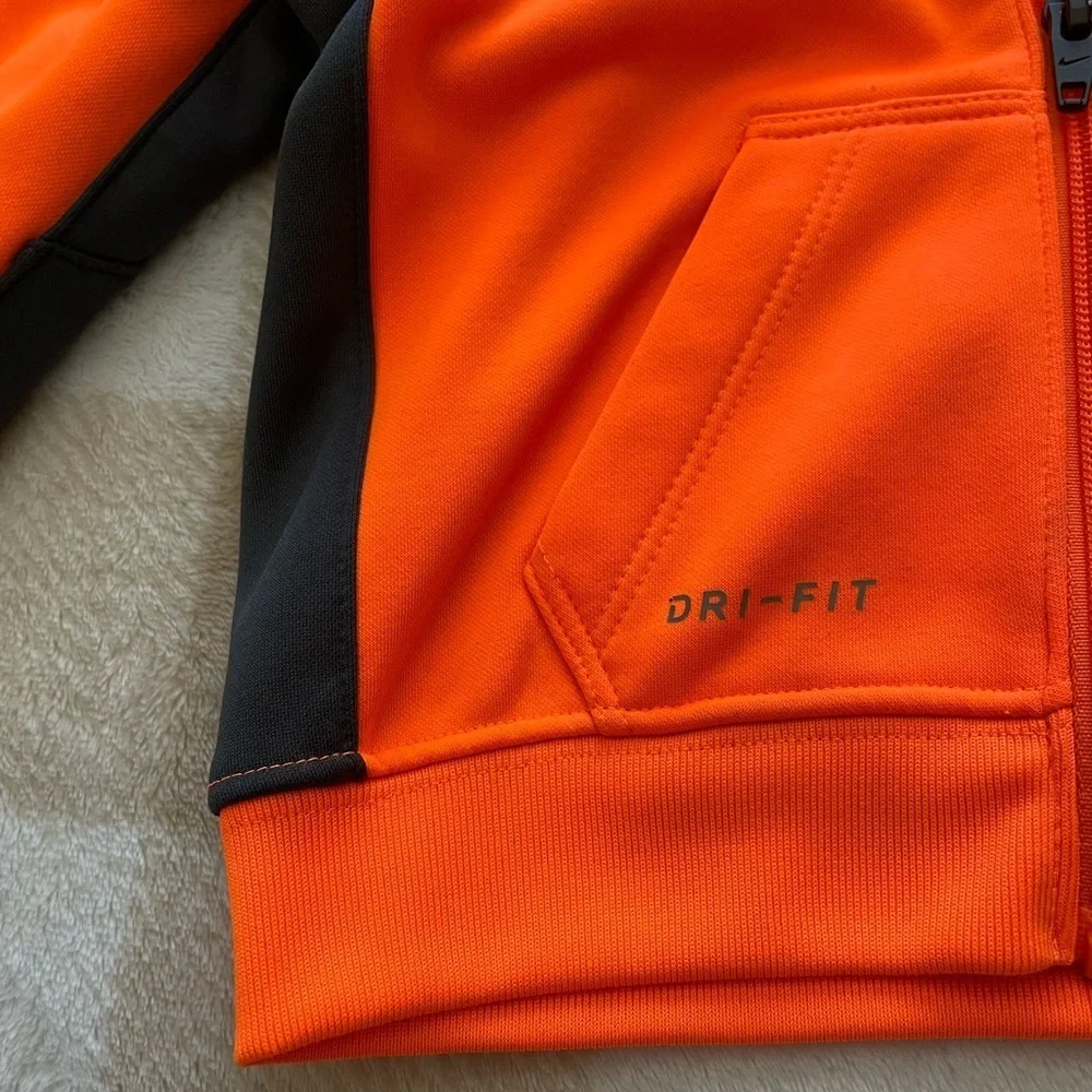 Nike Matching Set Bright Orange Hoodie with Grey Details 9-12 months